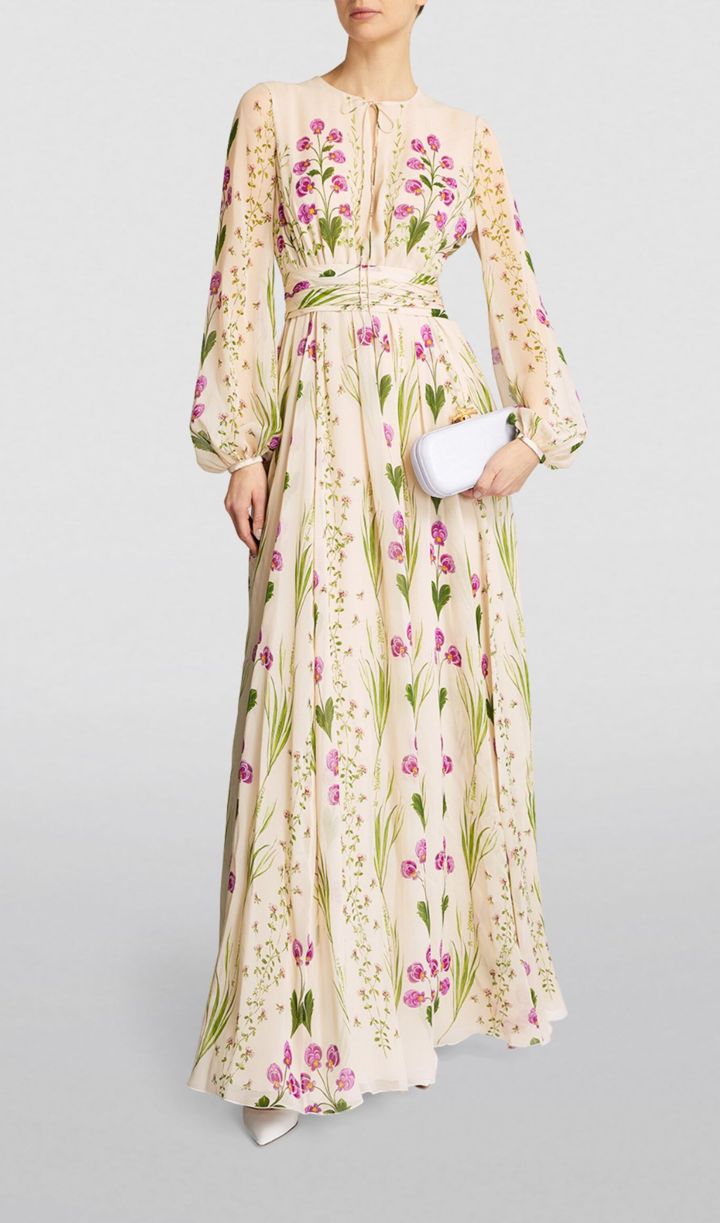 Ashlyn Silk Floral Maxi Dress