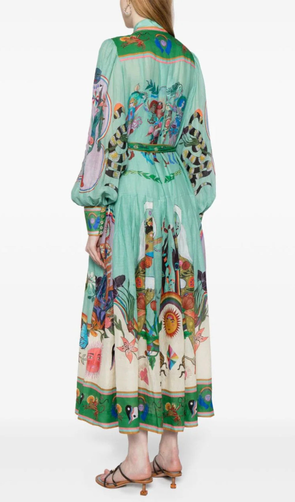 Apollonia Belted Printed Shirt Dress