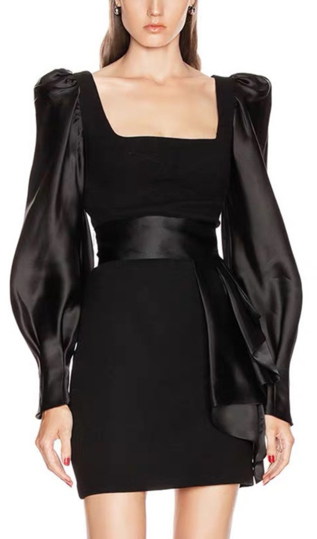 Amandine Crepe Silk Mini Dress