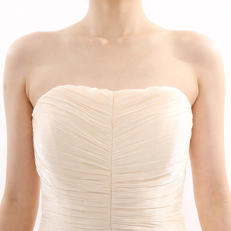 Jessia Chic Strapless Ruched Ruffle Mini Dress - Sweetheart Neckline