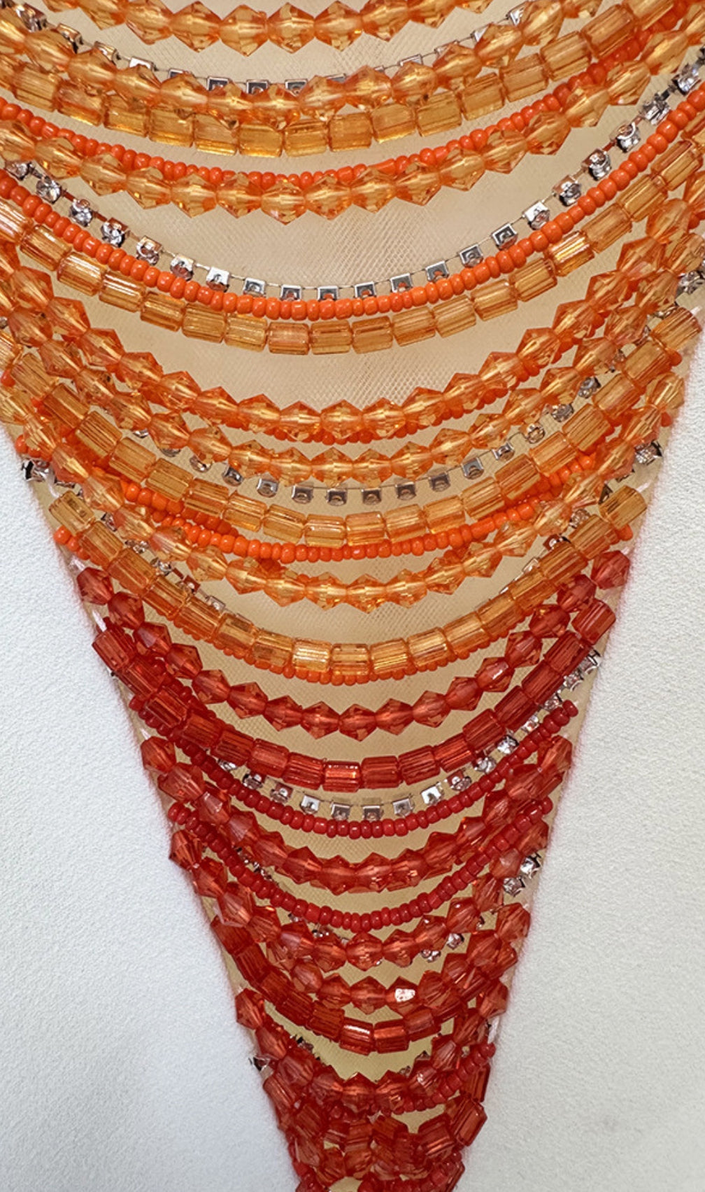 Eusebia Ivory Beaded Long Sleeve Maxi Dress