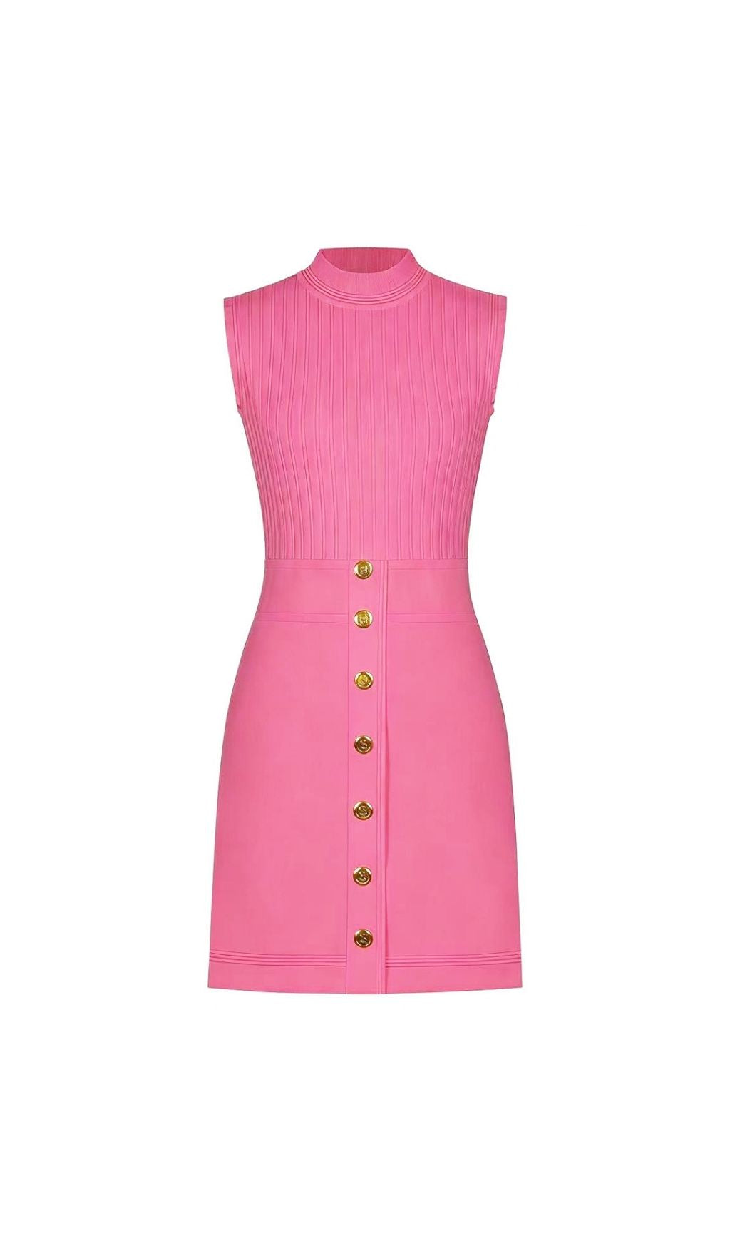 Kiranda Pink Sleeveless Knit Mini Dress