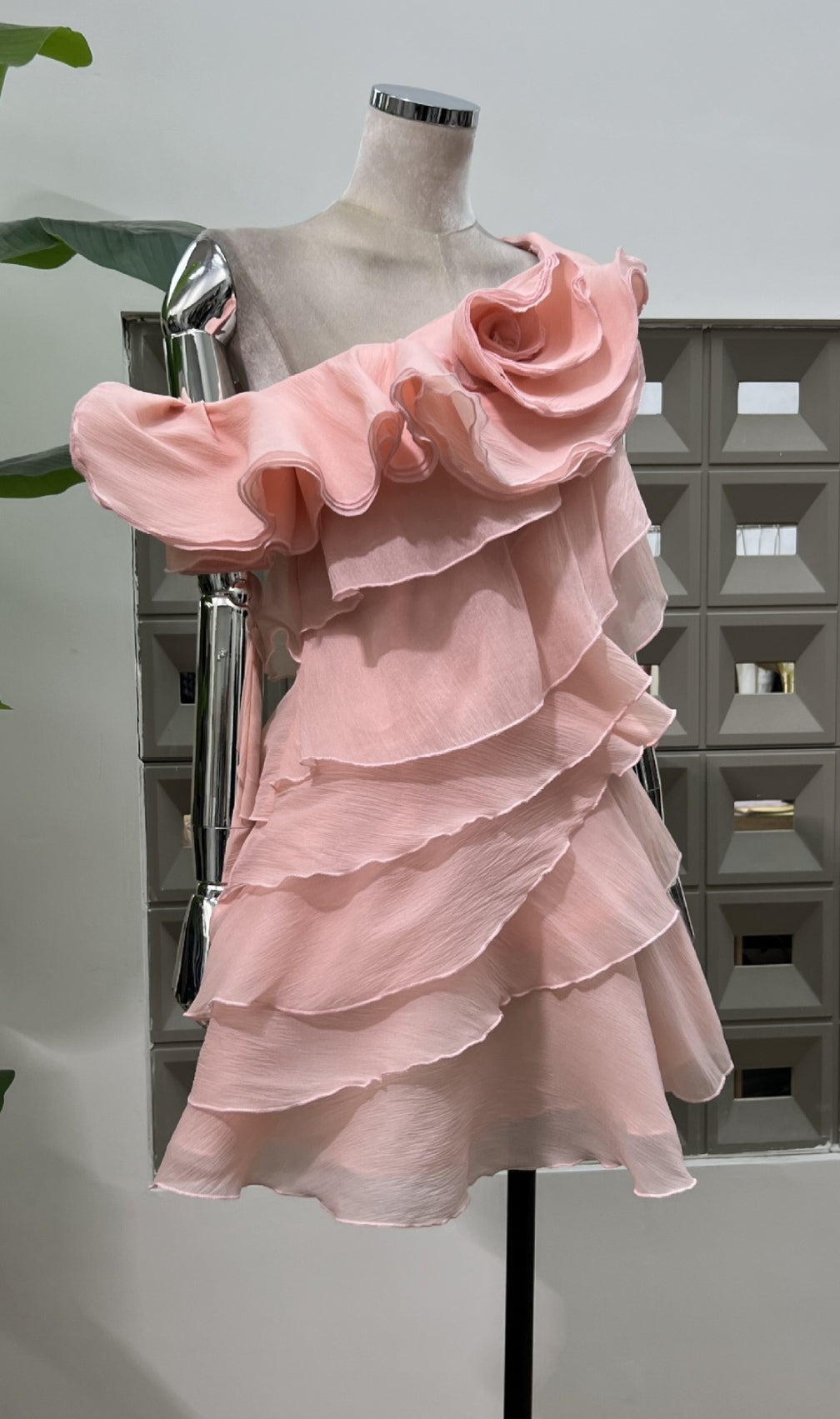 Erin Flower Ruffle Mini Dress