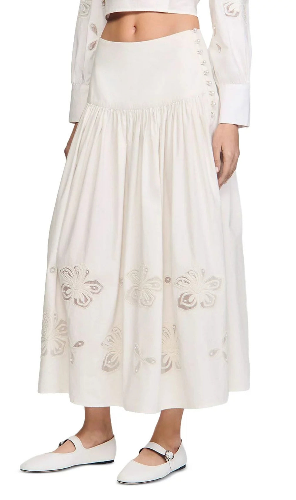Long Poplin Skirt
