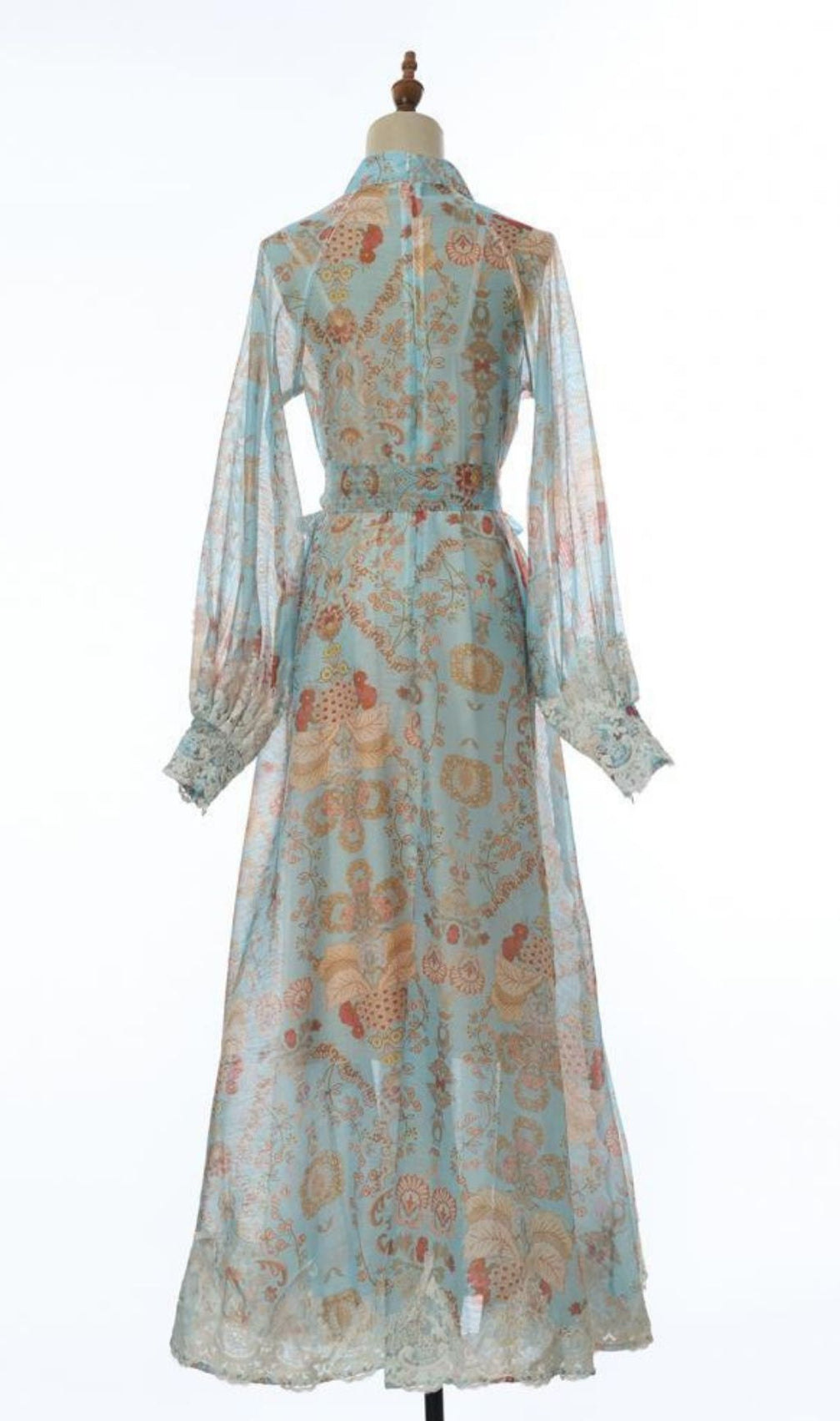 Karyn Bohemian Chic Printed Maxi Dress - Long Sleeve Button-Front for Women