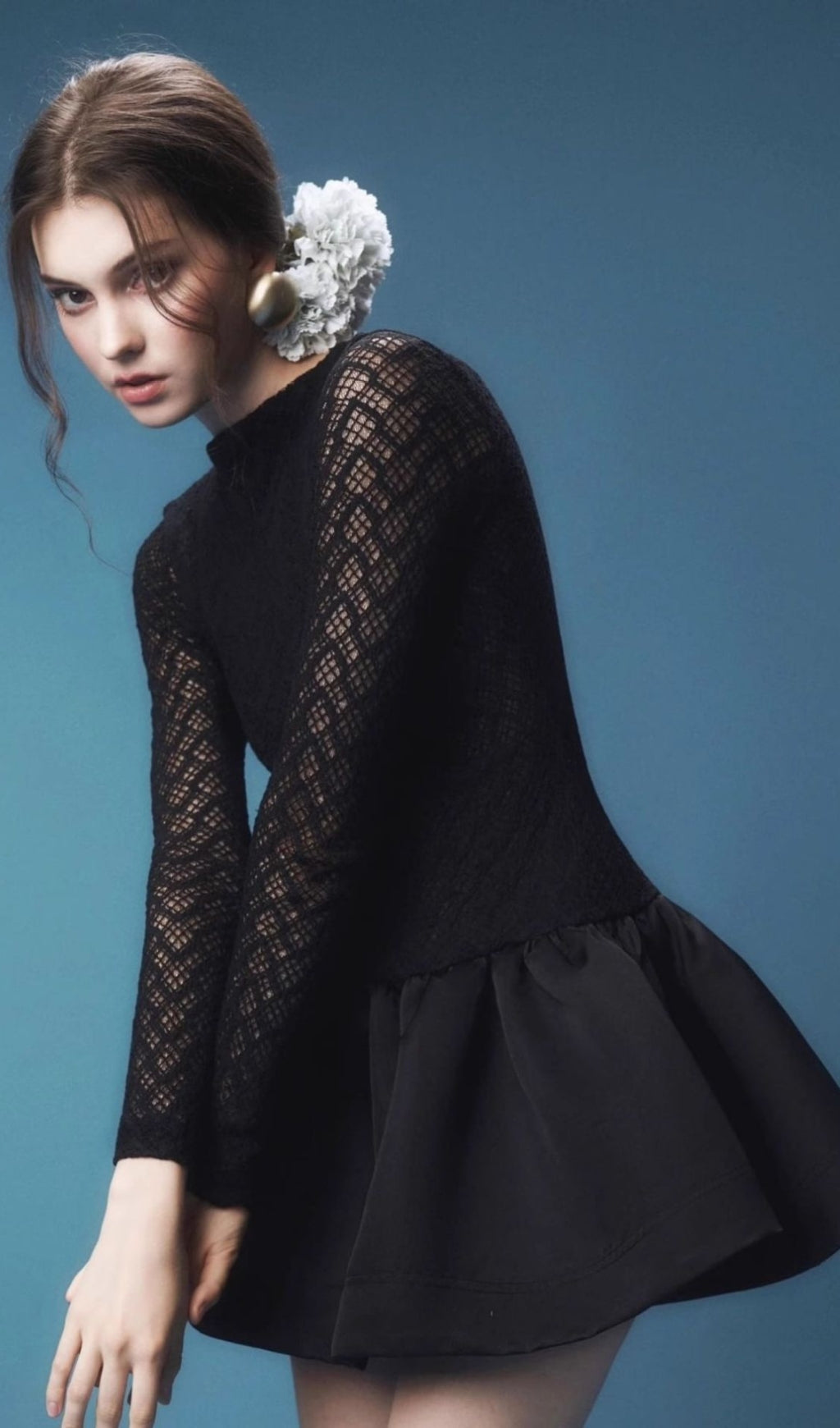 Dobie Long Sleeve Lace Mini Dress