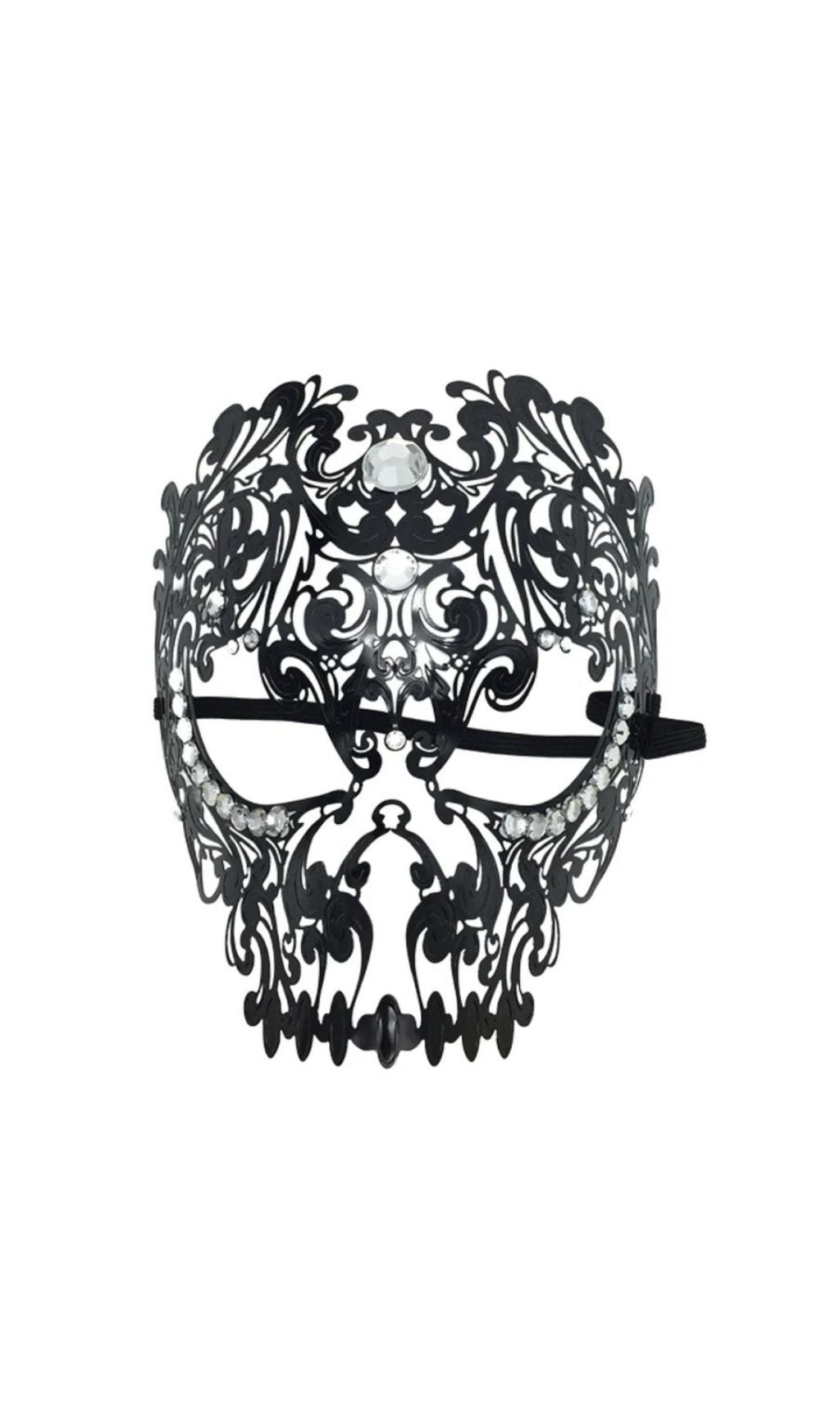 Olyxra Rhinestone Metallic Mask