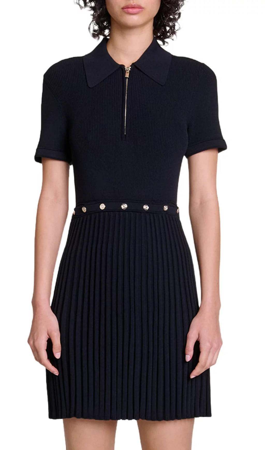 Ritourna Rib Knit Cut Out Mini Dress