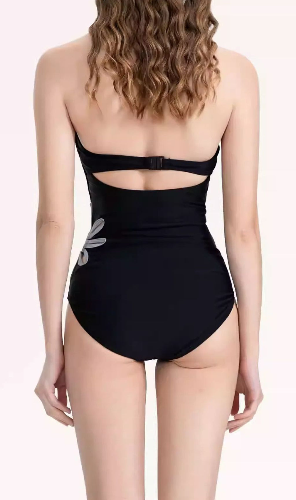 Gabi Black Flower One-Piece Swimsuit