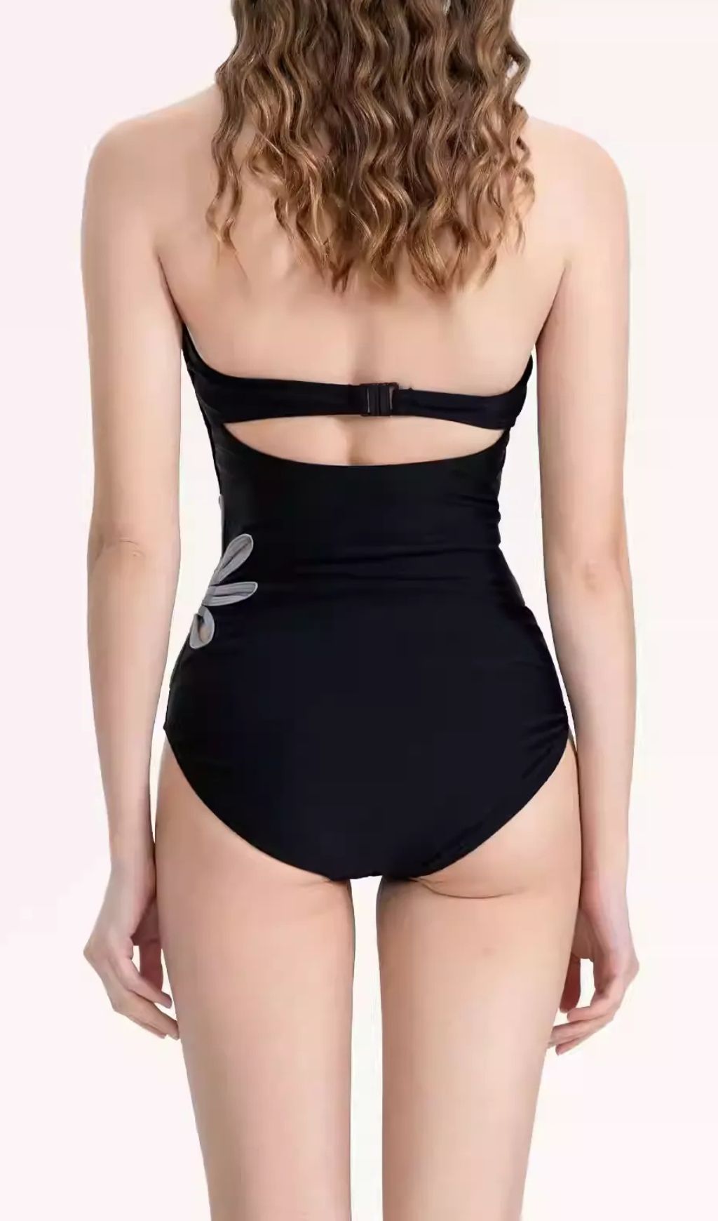 Gabi Black Flower One-Piece Swimsuit