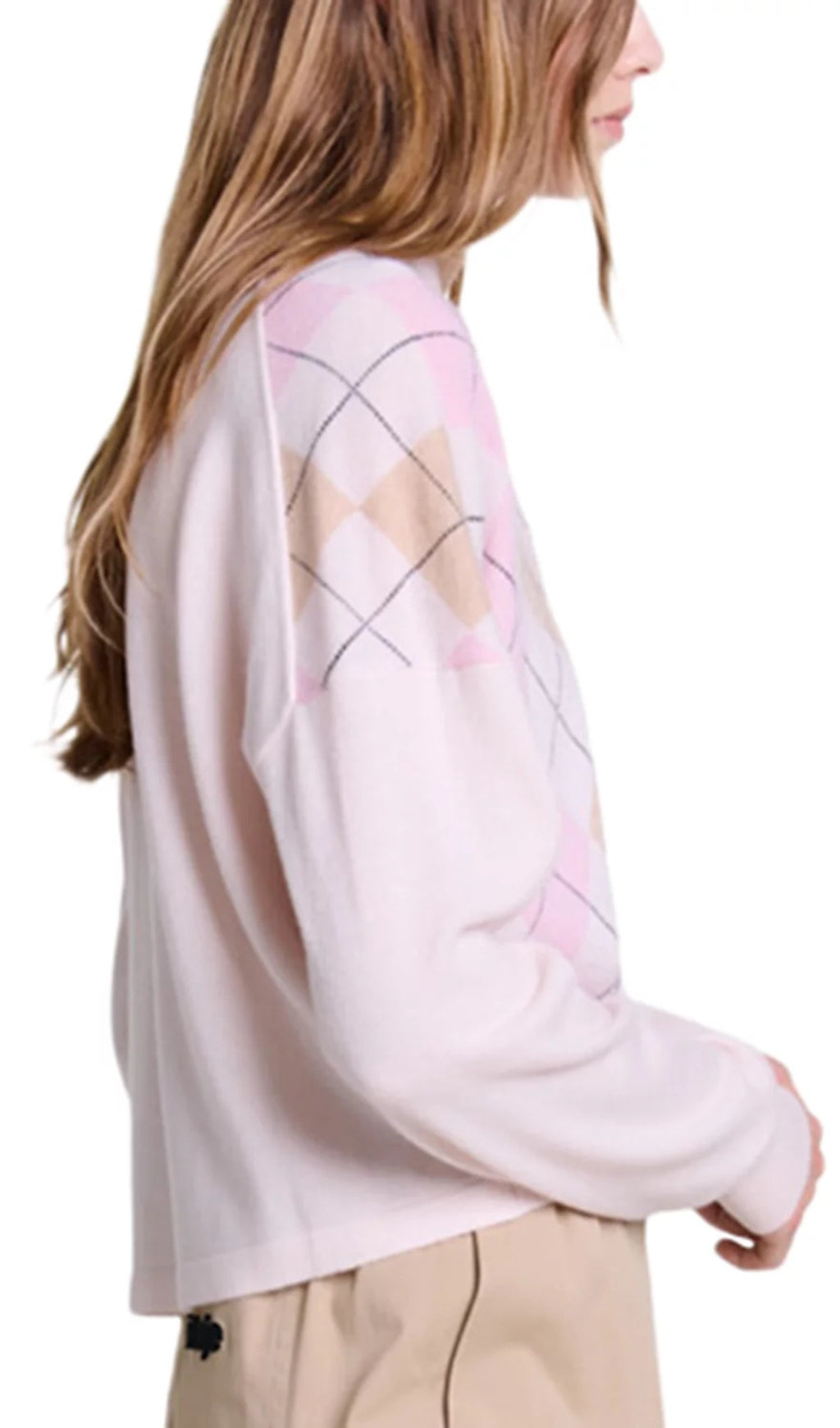 Magrille Check Print Polo Style Jumper