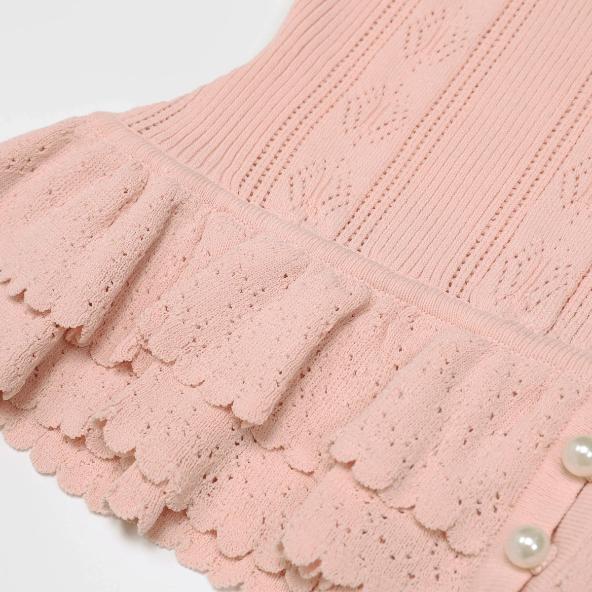 Kiely Chic Pink Knit Two-Piece Set - Peplum Top & Maxi Skirt