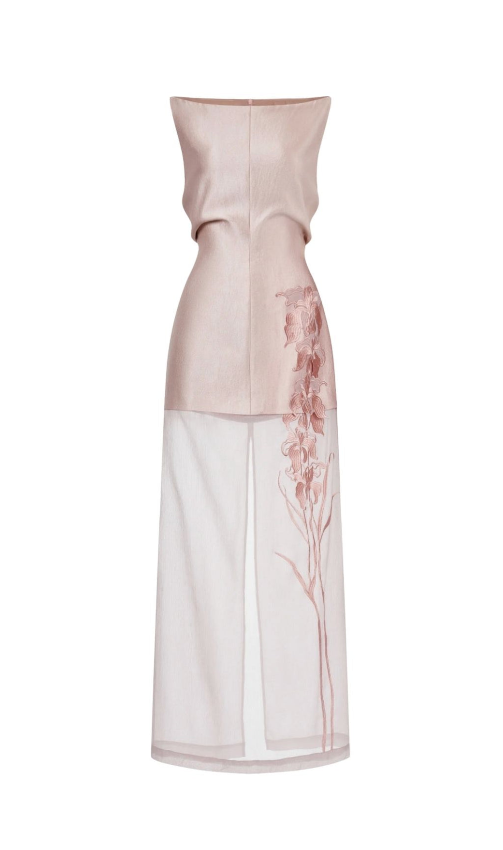 Kerlisha Artful Floral Embroidered Sleeveless Maxi Dress | Elegant Special Occasion Gown
