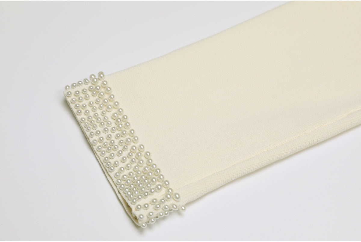 Fatin Knit Beaded Cardigan & Midi Dress