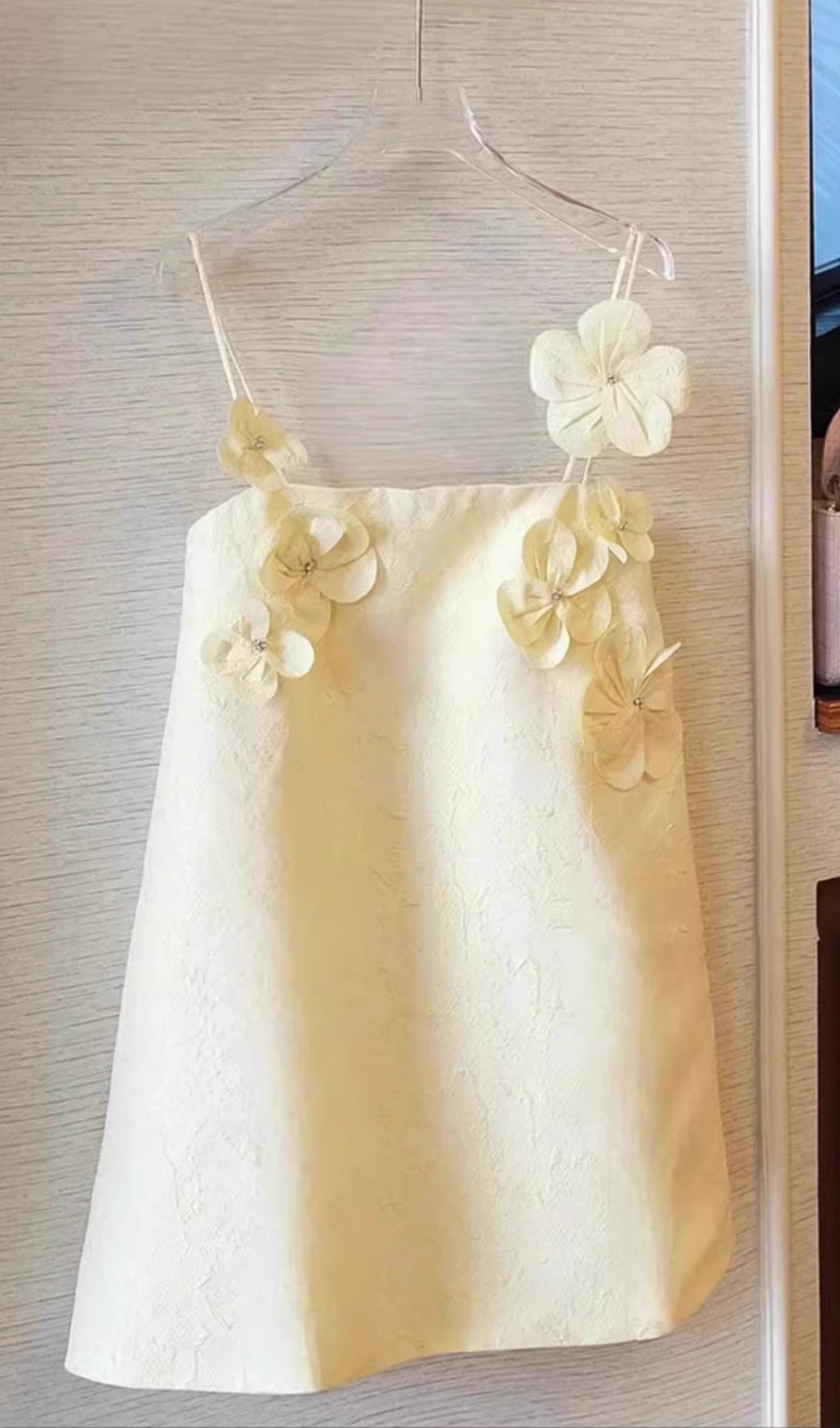 Ella Yellow Flower Mini Dress