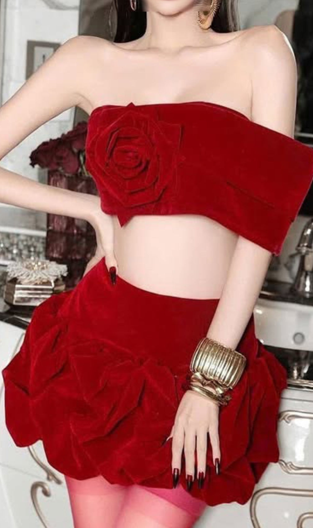 Elvira Flower Two-Piece Set