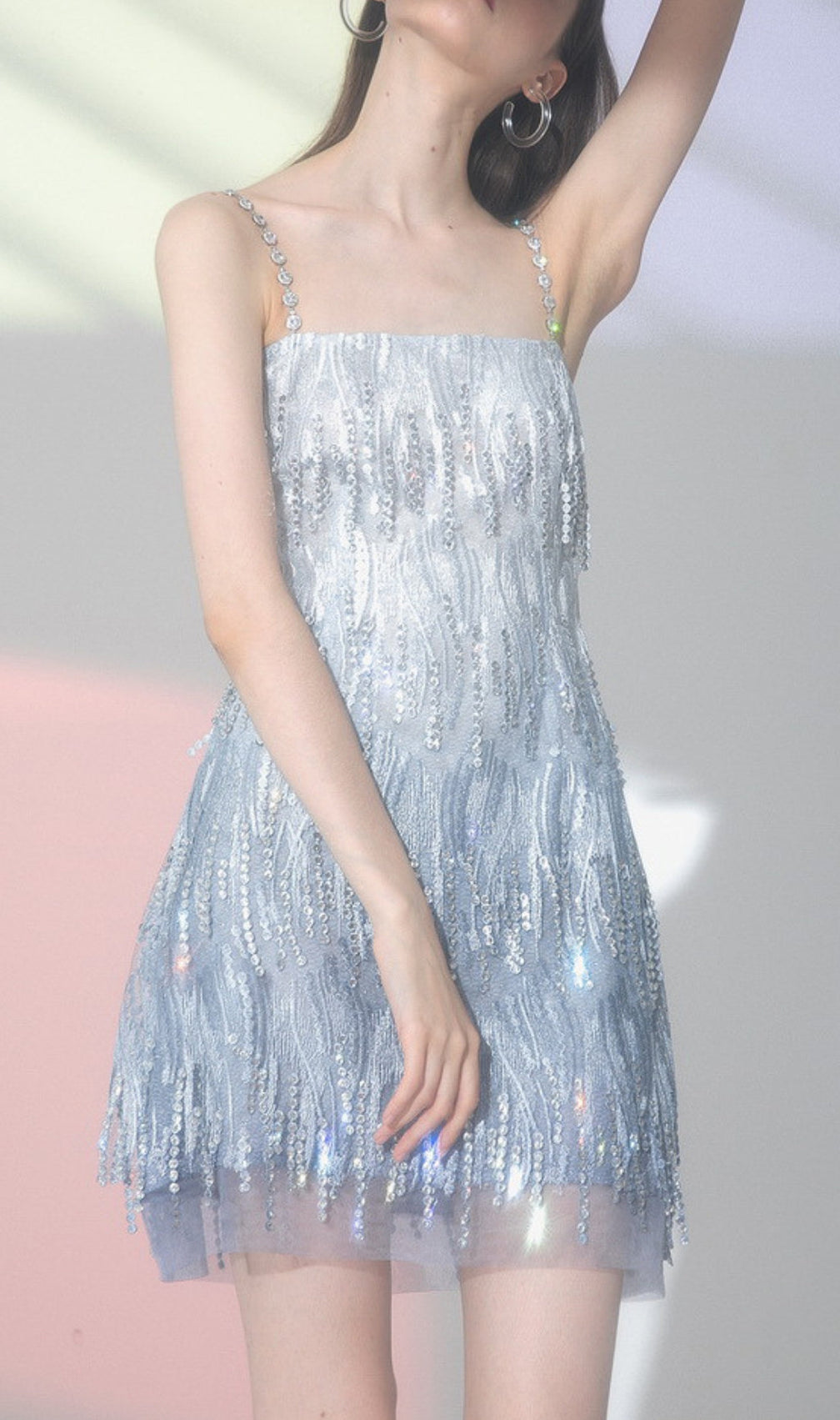 Alter Diamond Embellished Mini Dress