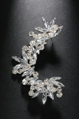 Danetta Floral Rhinestone Ear Clips