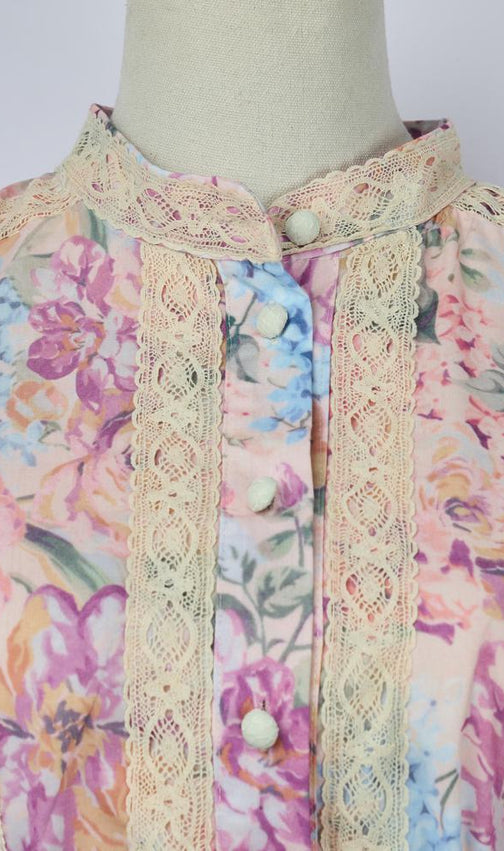 Gypsy Floral Long Sleeve Shirt & Shorts Set