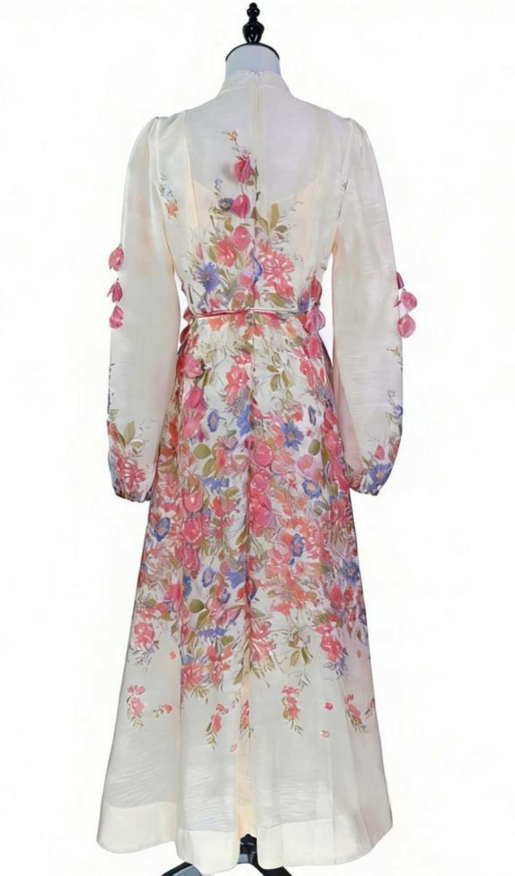 Kartier Elegant Floral Long Sleeve Maxi Dress - Romantic Garden Bloom