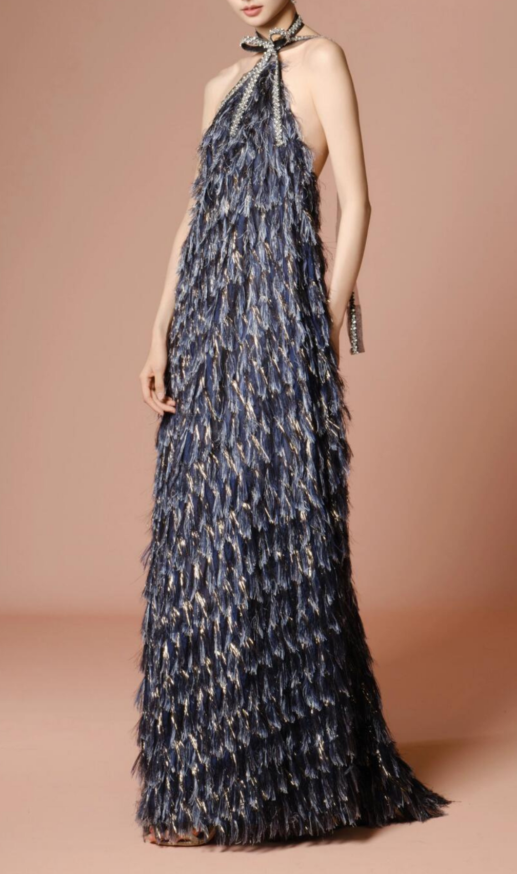 Gari Halter Backless Maxi Dress