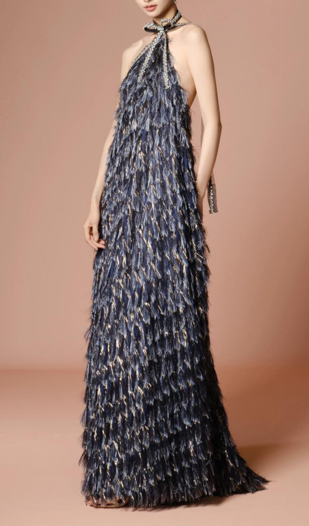 Gari Halter Backless Maxi Dress