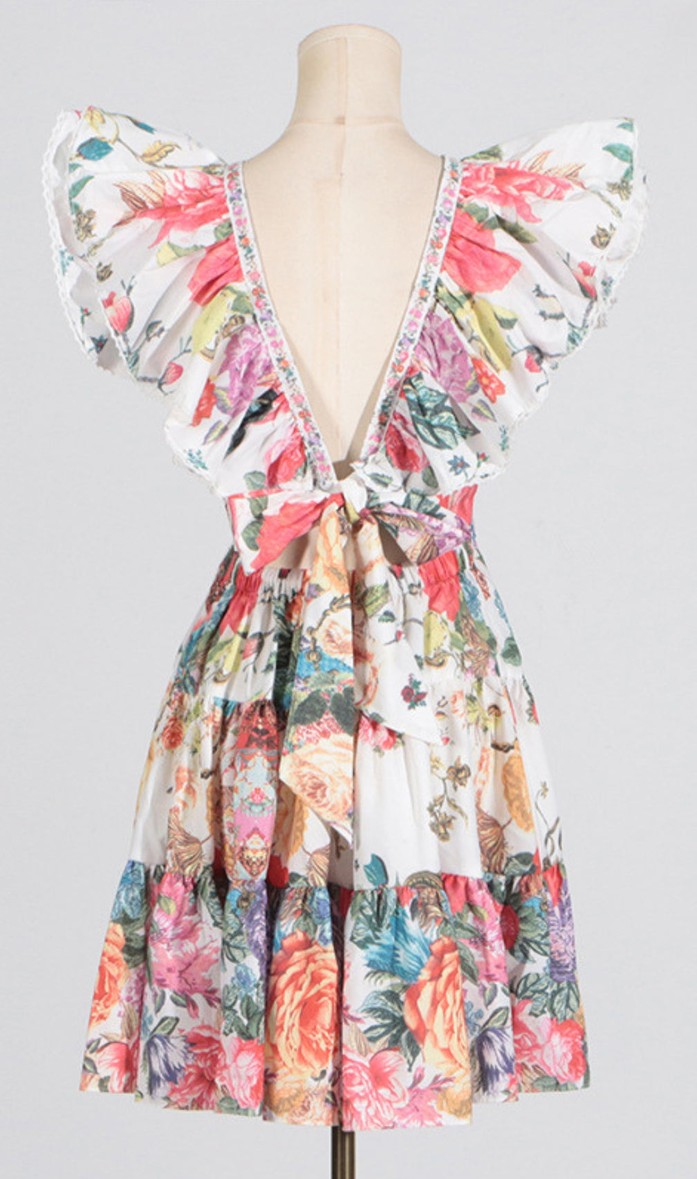 Cortez Floral V-Neck Mini Dress