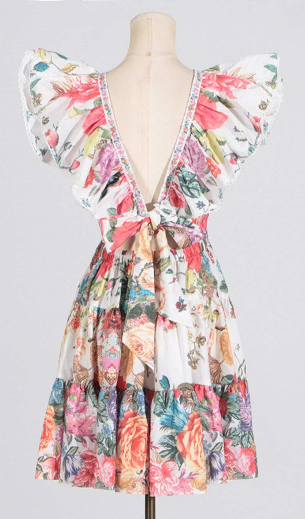 Cortez Floral V-Neck Mini Dress