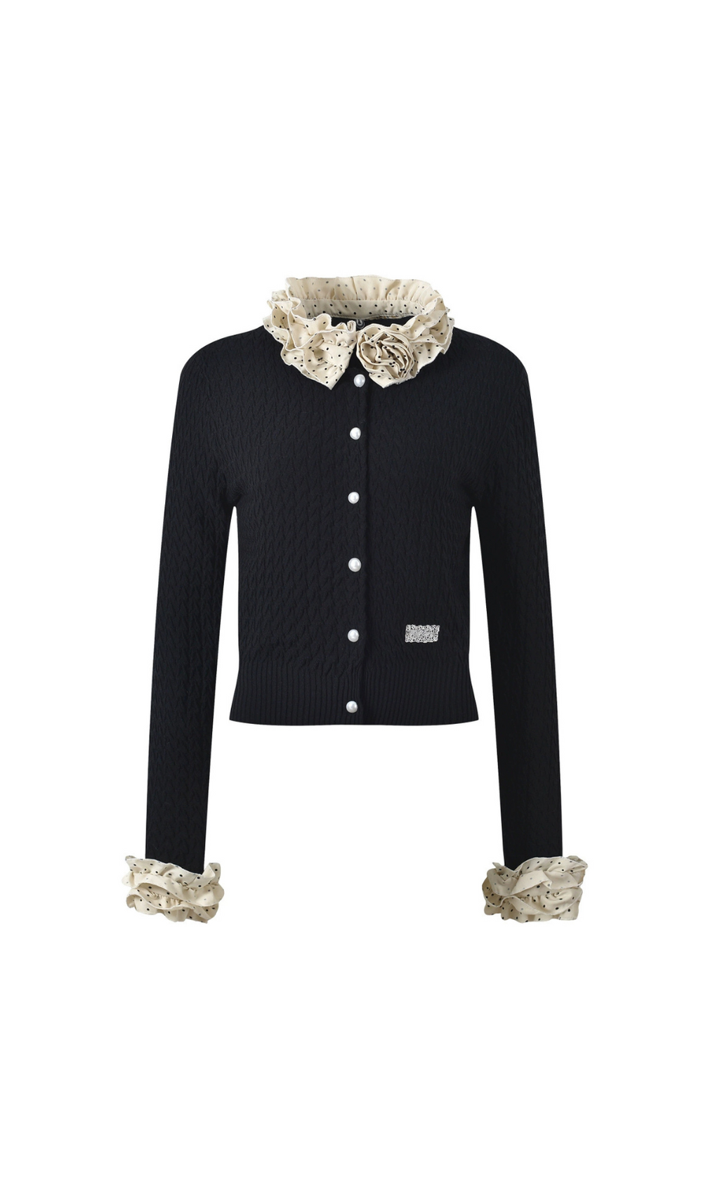 Helga Dot Knit Crop Top