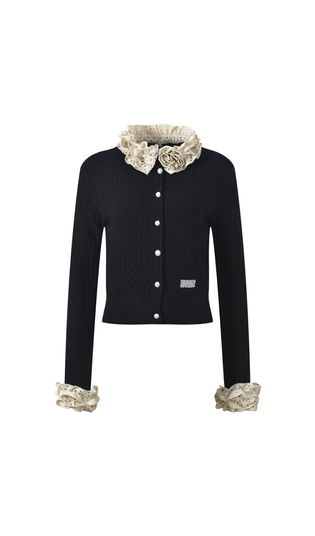 Helga Dot Knit Crop Top