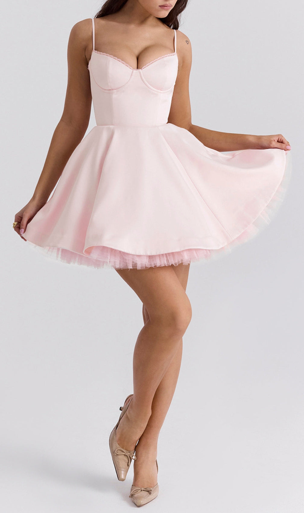 Auberta Pink Strappy Mini Dress