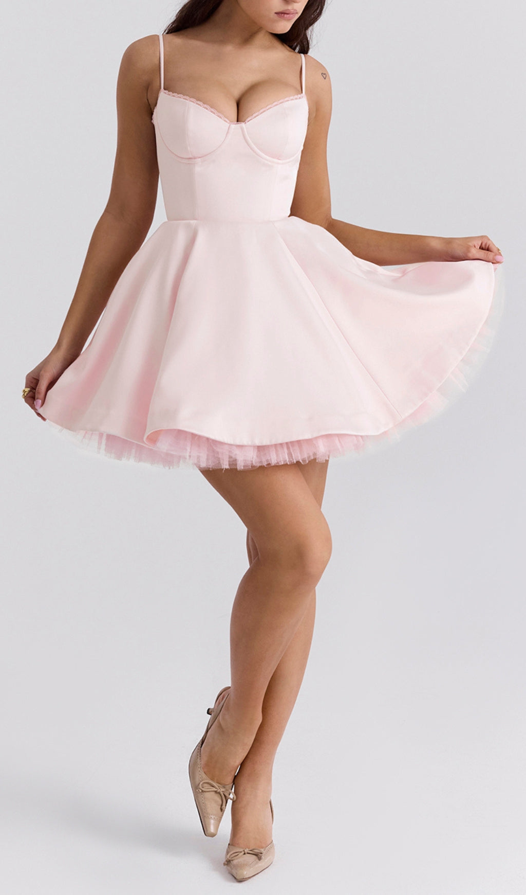 Auberta Pink Strappy Mini Dress