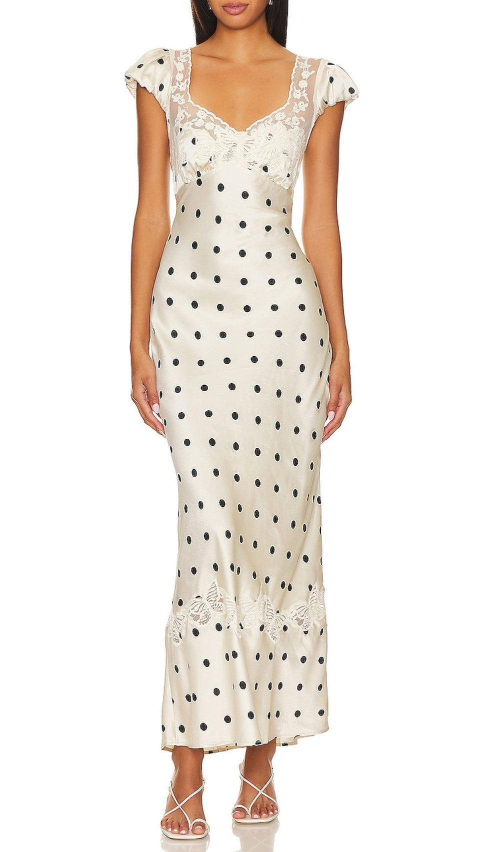 Alani Polka Dot Cutout Maxi Dress