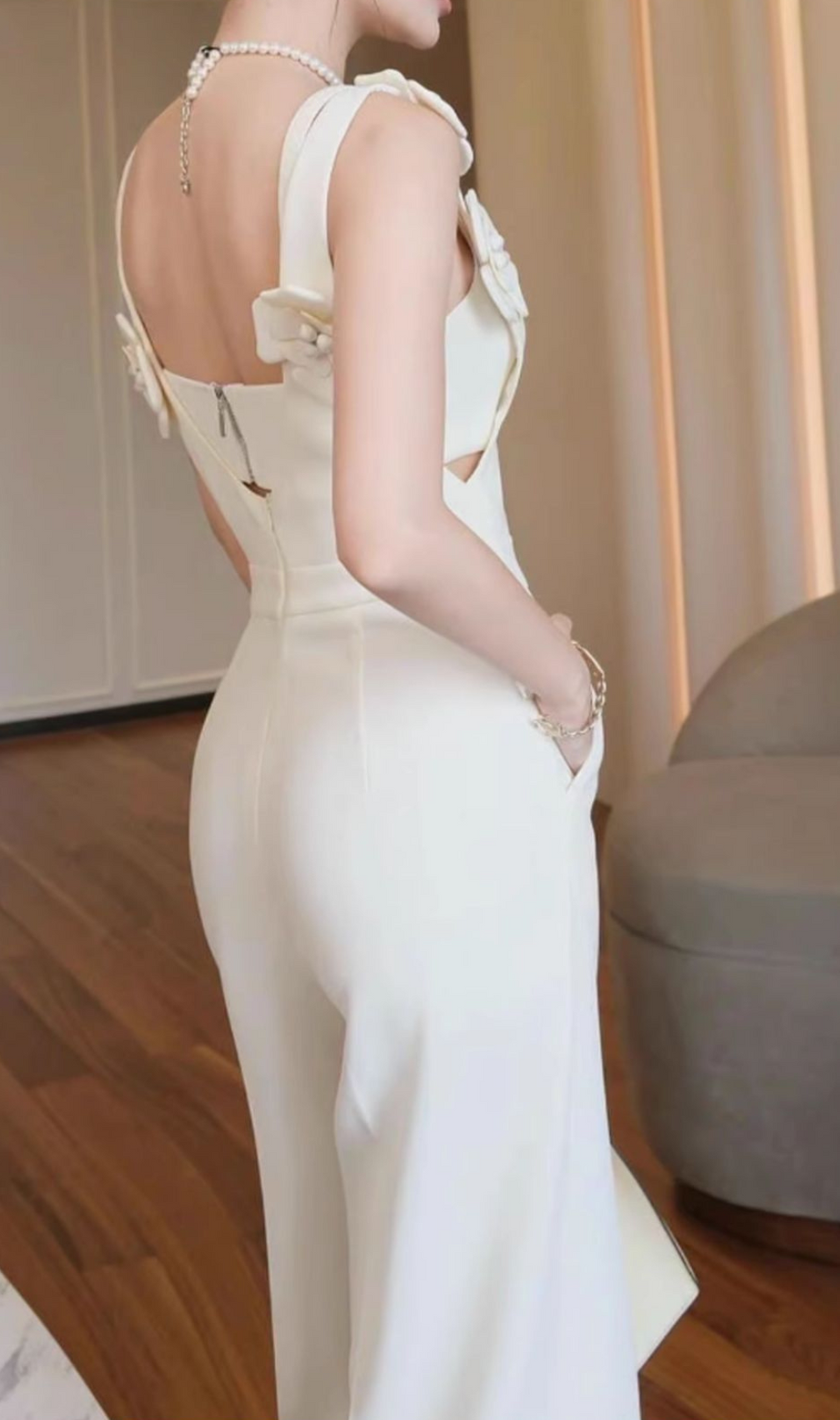 Galia 3D Flower Embellished Jumpsuit