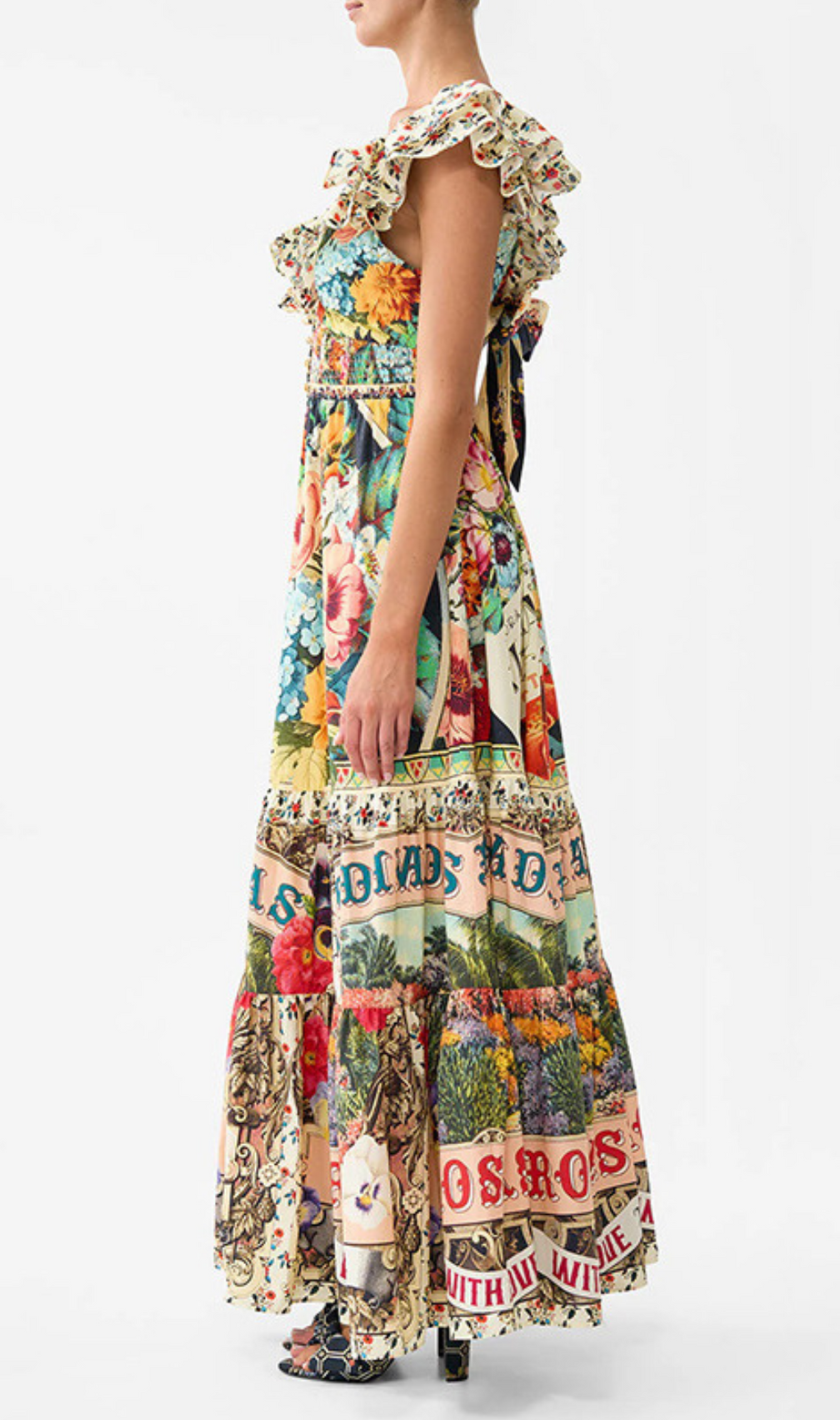 Gesine Floral Printed V-Neck Maxi Dress