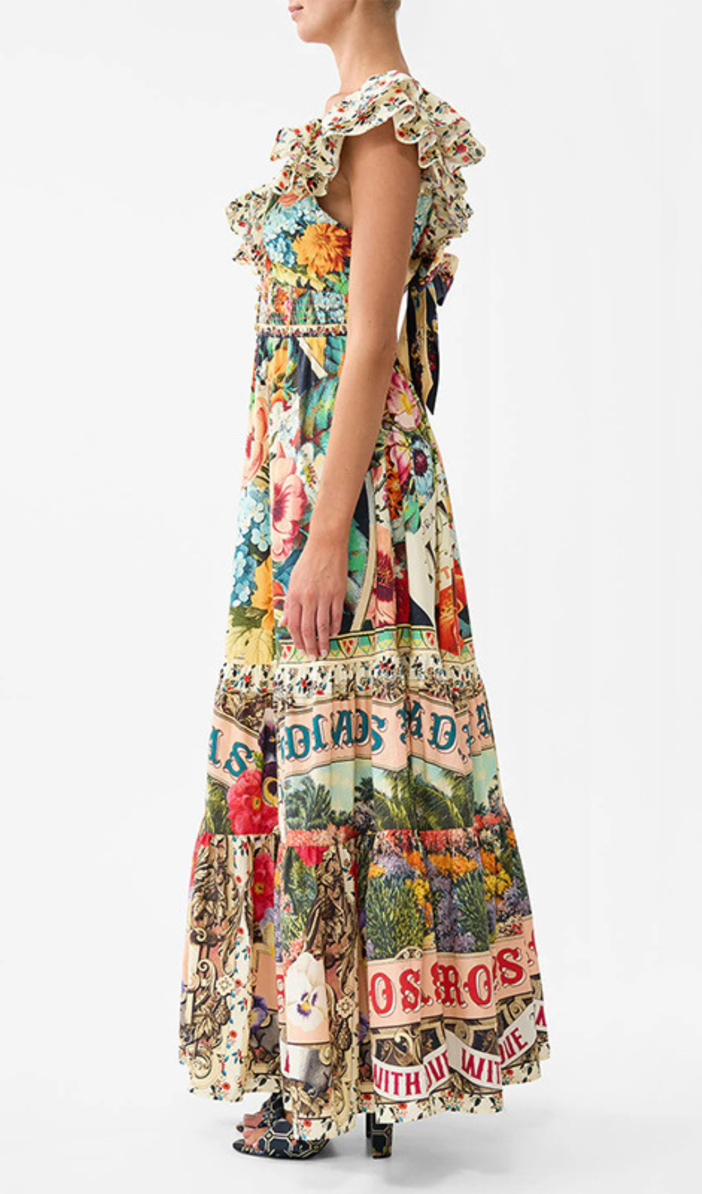 Gesine Floral Printed V-Neck Maxi Dress