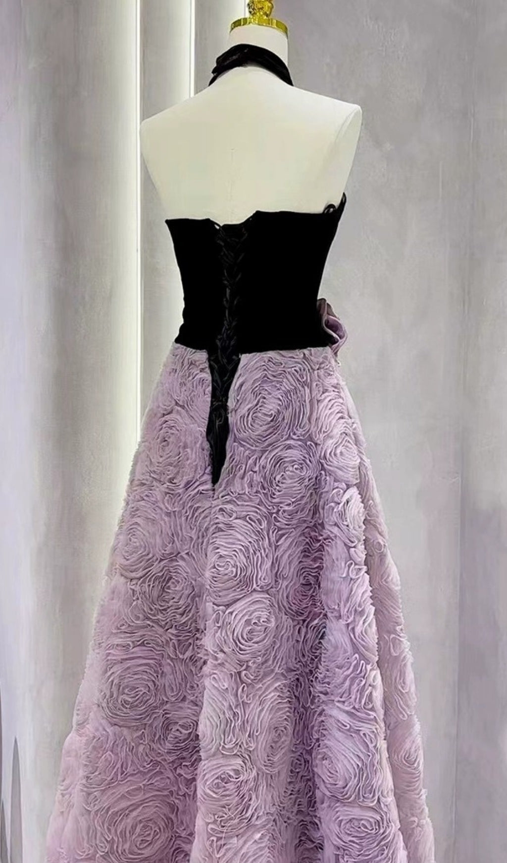 Elanie Strapless Flower Maxi Dress