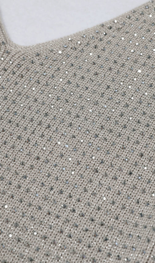 Elin Diamond Embellished Maxi Dress