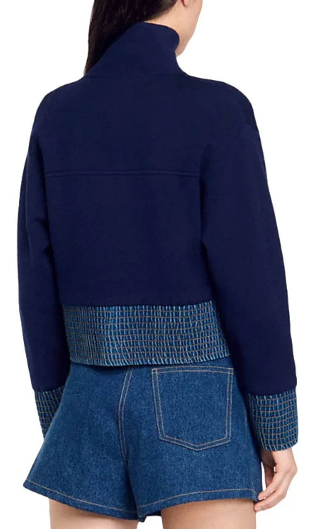 Vancouver Denim Trim Knit Jacket