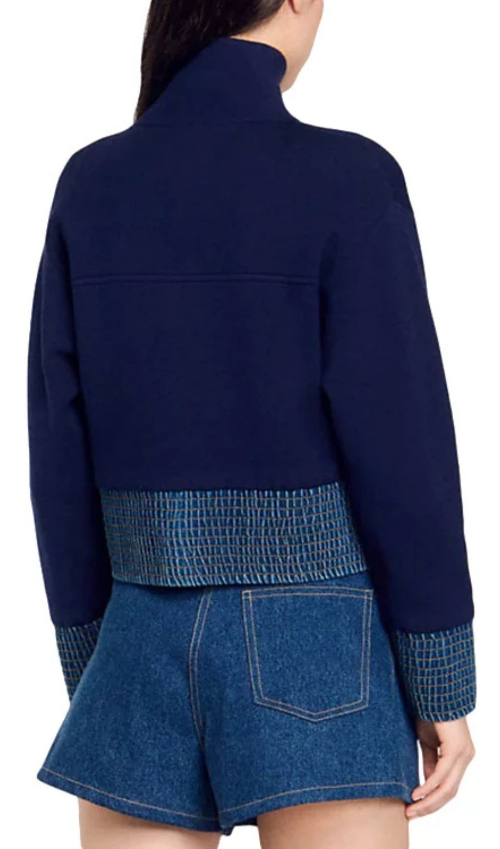 Vancouver Denim Trim Knit Jacket