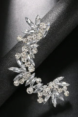 Danetta Floral Rhinestone Ear Clips