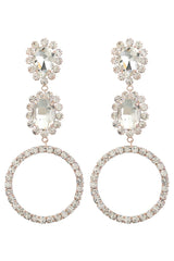 Deeandra Floral Diamond Hoop Earrings