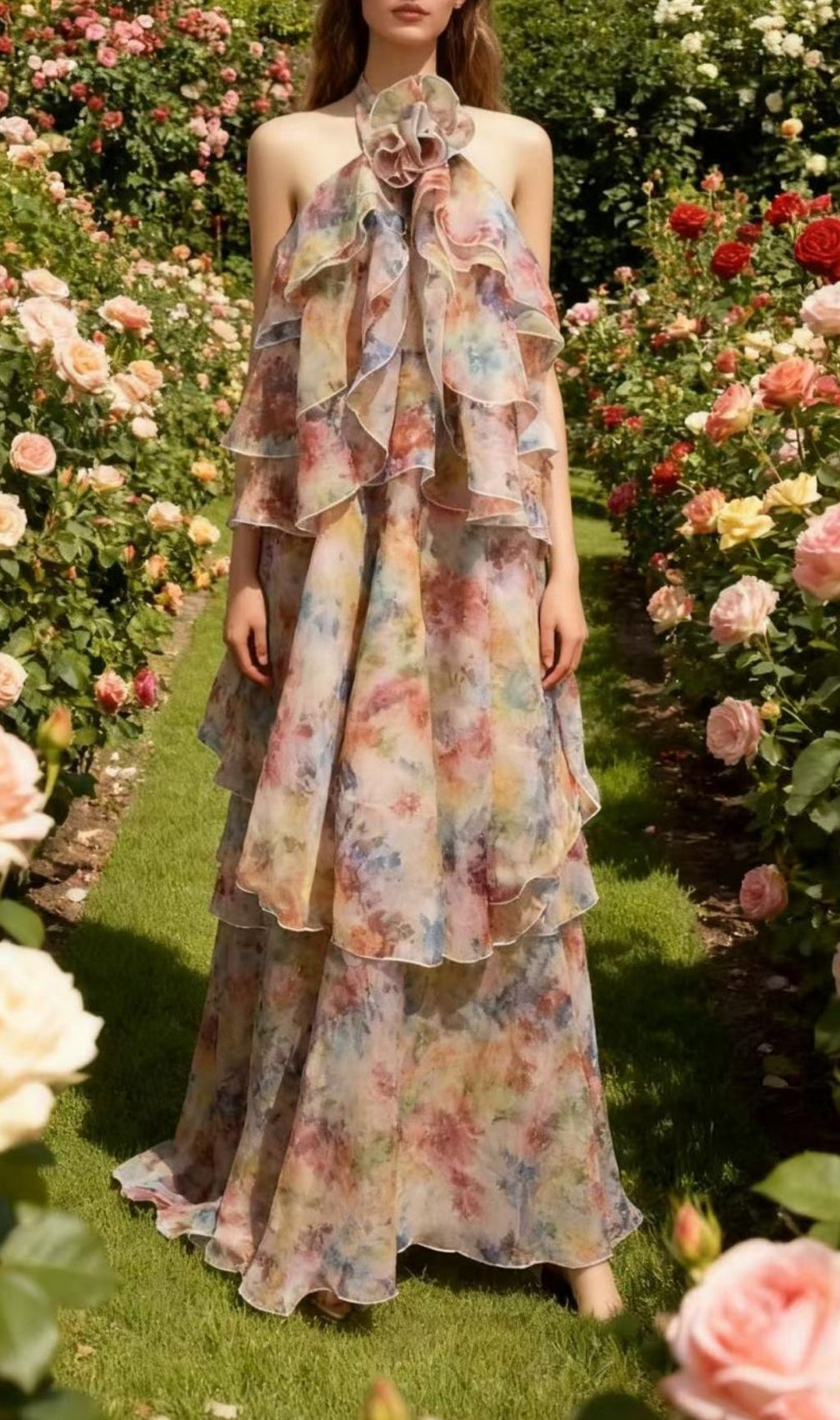 Lalitha Halter Printed Maxi Dress