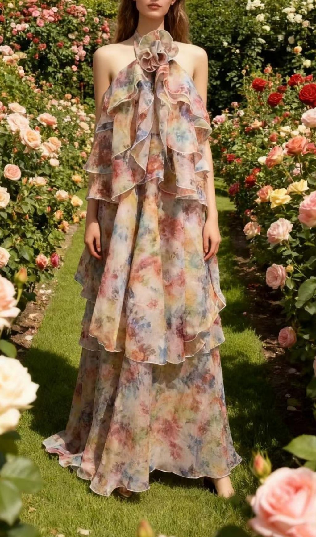 Lalitha Halter Printed Maxi Dress
