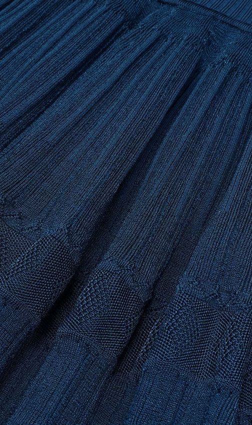 Kirkley Royalblue Strappy Knit Mini Dress