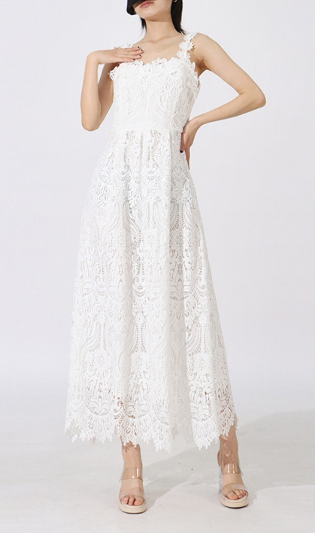 Earnest White Embroidery Maxi Dress