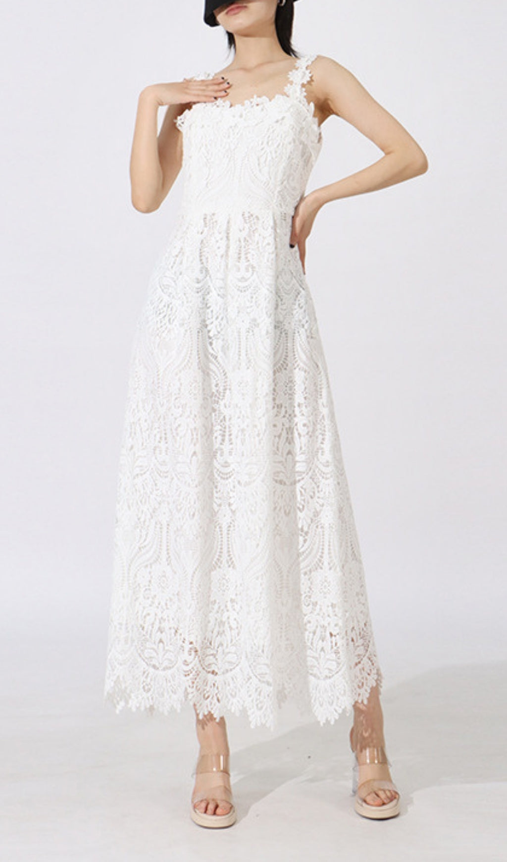 Earnest White Embroidery Maxi Dress