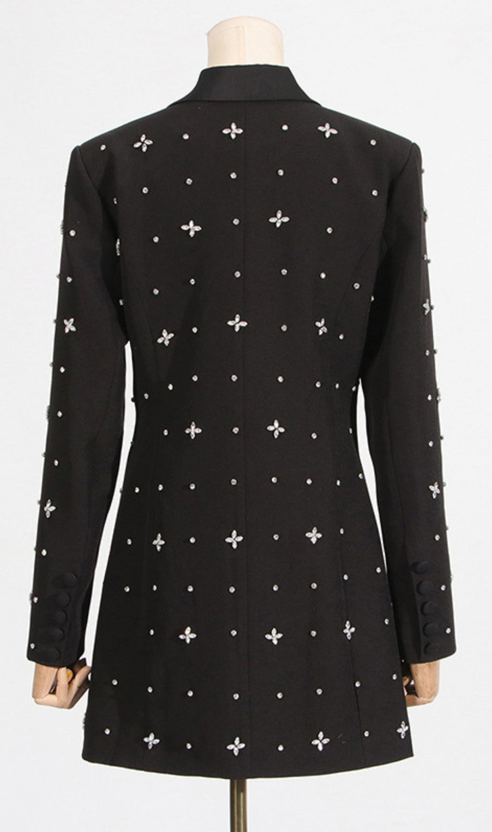 Dangela Black Crystal Embellished Blazer