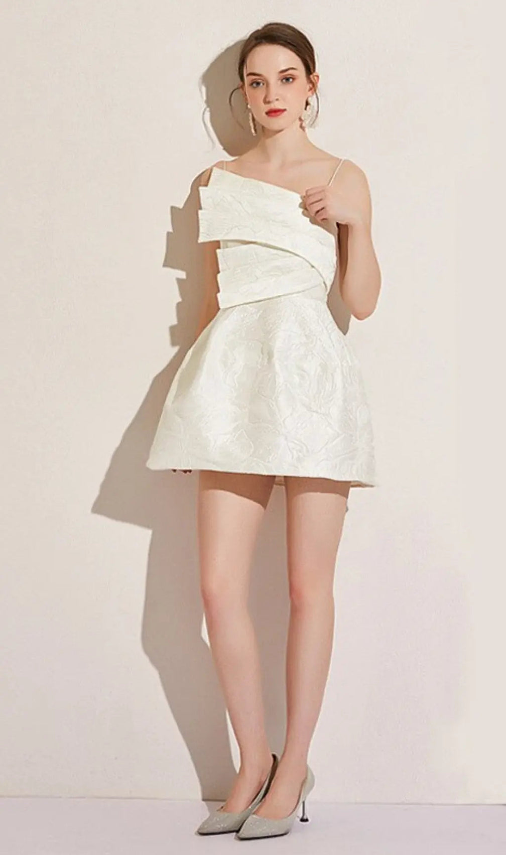 Aine White Strapy Mini Dress