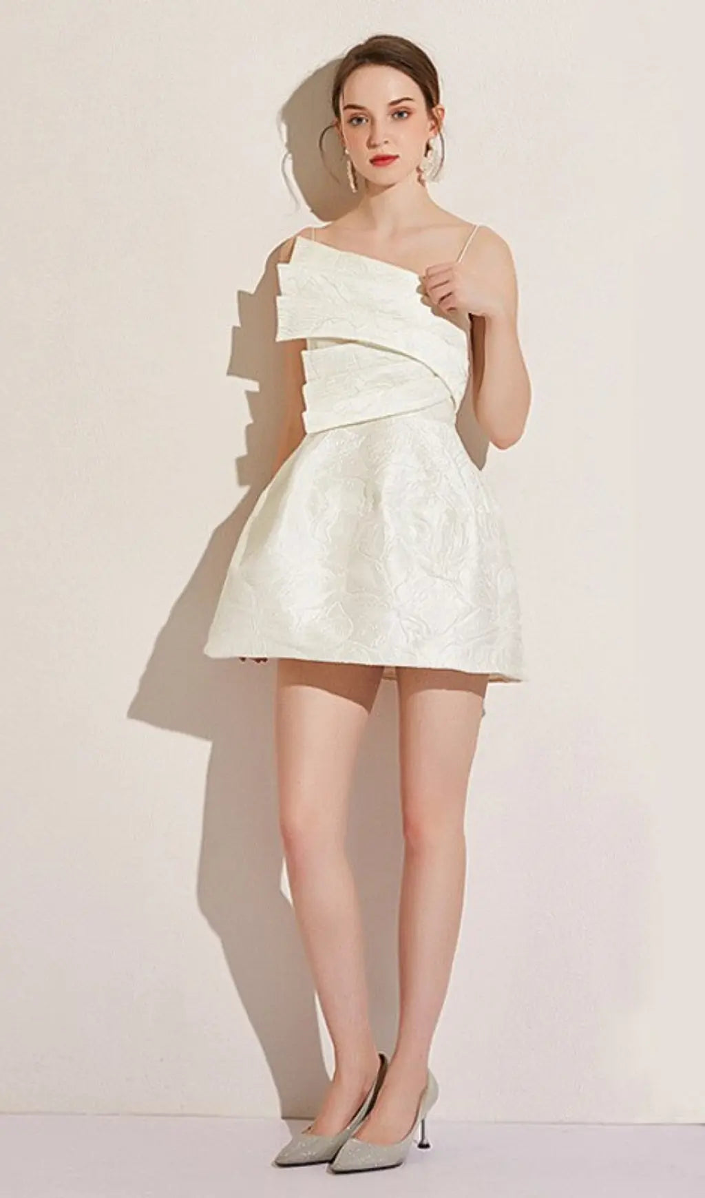 Aine White Strapy Mini Dress
